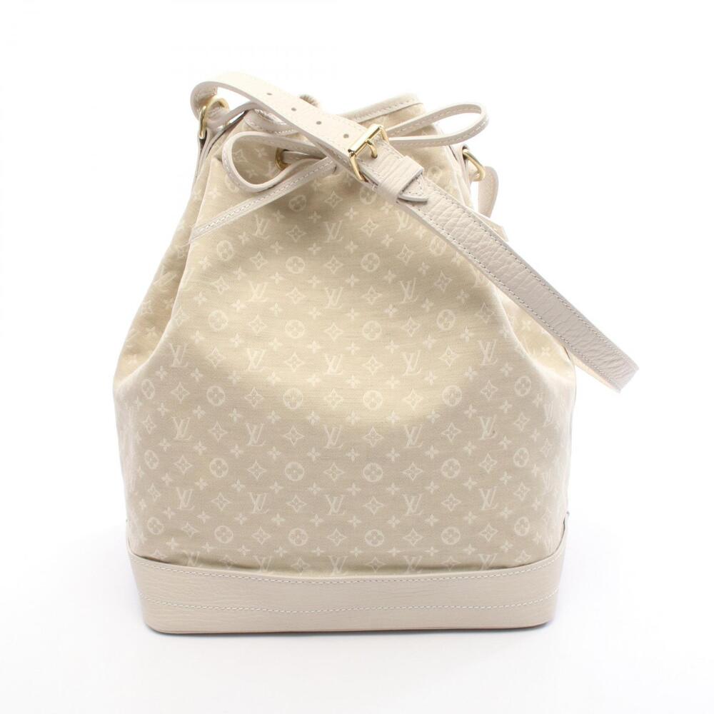 Louis Vuitton Noe Monogram Lin Dune Brown Shoulder Bag Canvas Leather Ivory